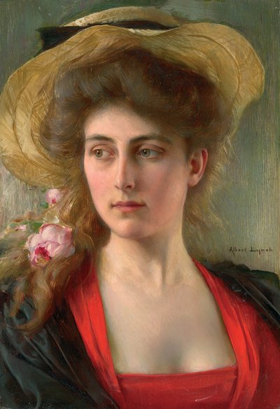 Elegáns (olaj a panelen) alkotó: Albert Lynch