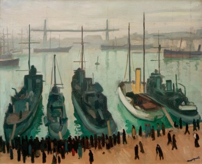 A régi kikötő Marseille-ben alkotó: Albert Marquet