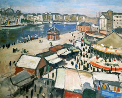Fete foraine (Vidám vásár). Olaj, vászon alkotó: Albert Marquet