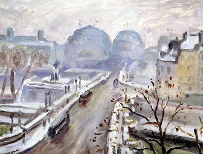 Francia: Pont Neuf a hó alatt alkotó: Albert Marquet