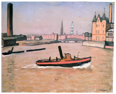 Hamburg kikötője, 1909. alkotó: Albert Marquet