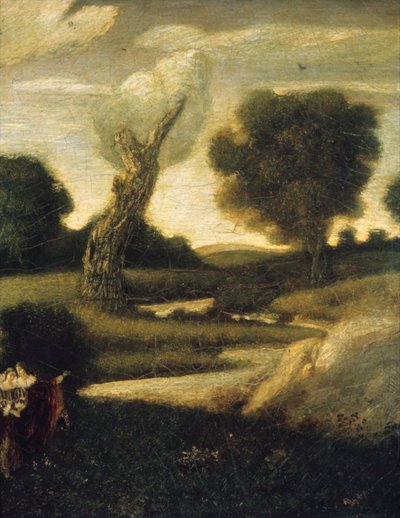 Az ardeni erdő, 1888-97, átdolgozva 1908-ban. alkotó: Albert Pinkham Ryder