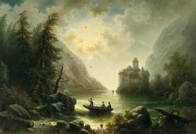 Átkelés holdfényes éjszakában alkotó: Albert Rieger