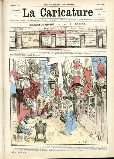 Illustration by Albert Robida (1848-1926) for the Cover of La Caricature (1880) alkotó: Albert Robida