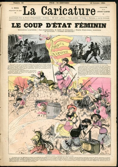 Illustration by Albert Robida (1848-1926) for the Cover of La Caricature (1880) alkotó: Albert Robida