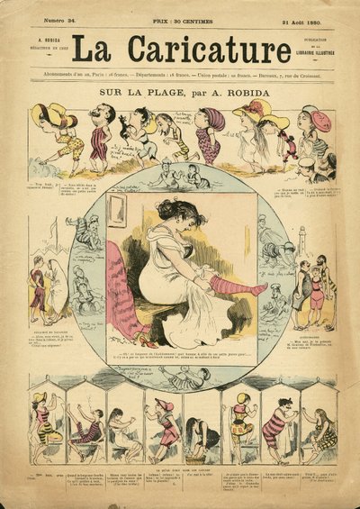 Albert Robida (1848-1926) illusztrációja a La Caricature (1880) borítójához alkotó: Albert Robida
