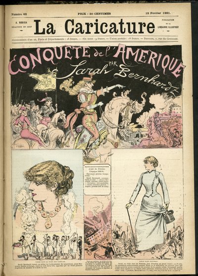 Albert Robida (1848-1926) illusztrációja a karikatúra (1880) borítójához alkotó: Albert Robida