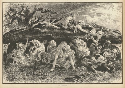 Korriganok, a breton legenda szellemei (litho) alkotó: Albert Robida