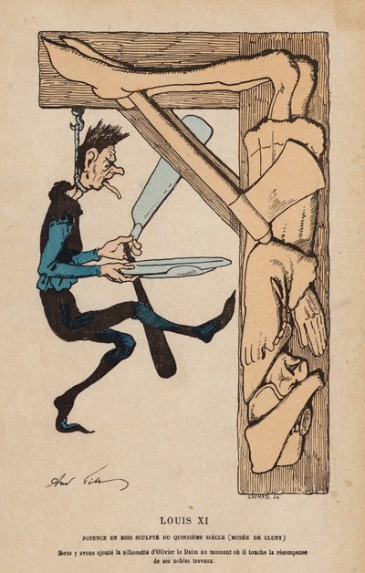 XI. Lajos, Franciaország királya (színes metszet) alkotó: Albert Robida