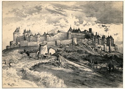 Carcassonne középkori városa alkotó: Albert Robida