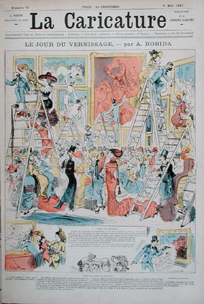 Megnyitó nap, a „La Caricature”-ből, 1891. május 7. (színes litó) alkotó: Albert Robida