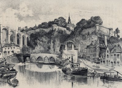 Dinan városa - Ó-Franciaország - Bretagne - szövegek, rajzok és litográfiák, Albert Robida (1848-1926) datálatlan 19. század vége alkotó: Albert Robida