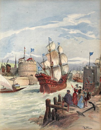 A király flottája Havre-ban: La Belle Francoise, illusztráció: 