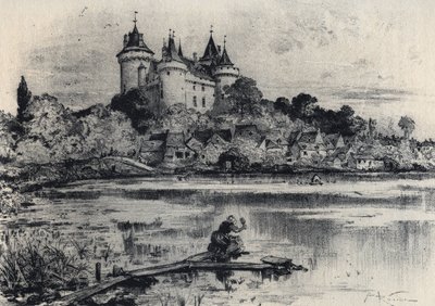 Combourg kastélya Ille-et-Vilaine-ban - Ó-Franciaország - Bretagne - szöveg, rajzok és litográfiák, Albert Robida (1848-1926) datálatlan 19. század vége alkotó: Albert Robida