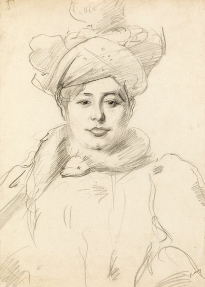 Kalapos nő, 1905 körül alkotó: Albert de Belleroche