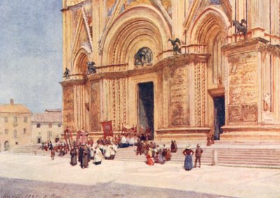Duomo, Orvieto (színes litográfia) alkotó: Alberto Pisa