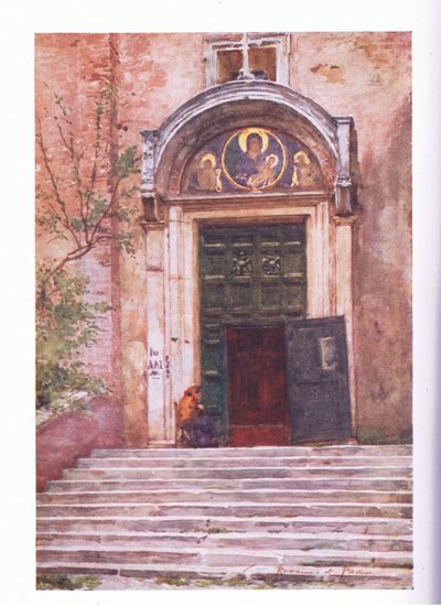 Bejárat az Ara Coeli-ba, a Forum felől, Rómából, kiadó: A & C Black Ltd, 1925 alkotó: Alberto Pisa