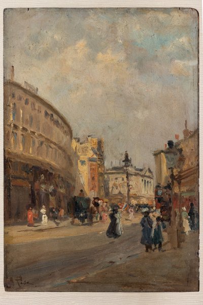 Regent Street (olaj, tábla) alkotó: Alberto Pisa