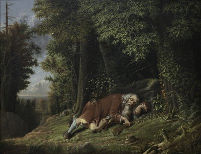 Rip Van Winkle Asleep, 1879-80 (olaj, vászon) alkotó: Albertus D.O Browere
