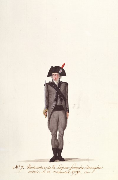 A francia idegenlégió pontonírja, Coppetiers-ből, 1792. november 23 alkotó: Albertus Gregorius