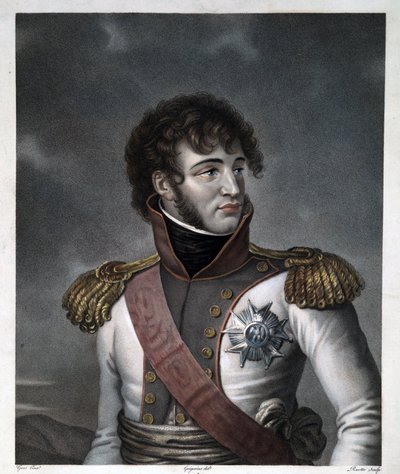 Joachim Murat portréja - Gregorius, Albert (1774-1853) - kb 1806 - Rézkarc, akvarell - 48,5x38 - Magángyűjtemény alkotó: Albertus Gregorius