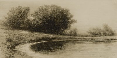 Tó és fák alkotó: Albion Harris Bicknell