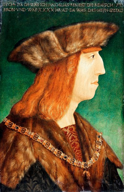 ""Habsburg I. Maximilian császár (1459-1519), római római császár portréja"" Festmény Albrecht Durer (1471-1528) műhelyéből, 1504 után - Olaj, fa, 54,6x36,1 - Staatliche Museen, Berlin alkotó: Albrecht (follower of) Durer or Duerer