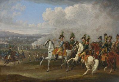 von Bellegarde tábornok és tisztjei egy csatában... alkotó: Albrecht Adam