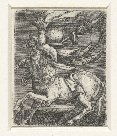 Kentaur tüzes fazékat hord alkotó: Albrecht Altdorfer