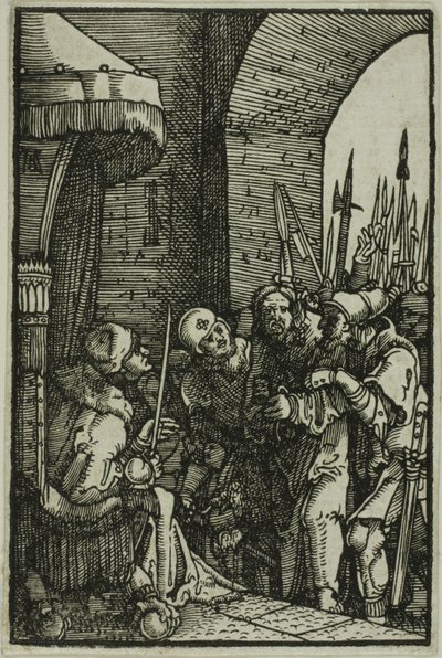 Krisztus Pilátus előtt, Az ember bukása és megváltása c alkotó: Albrecht Altdorfer
