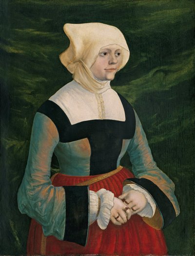Német: Bildnis einer jungen Frau Portrait of a young Woman (Egy fiatal nő portréja) alkotó: Albrecht Altdorfer