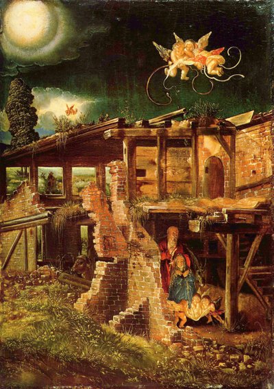 Német: Die Geburt Christi Krisztus születése alkotó: Albrecht Altdorfer