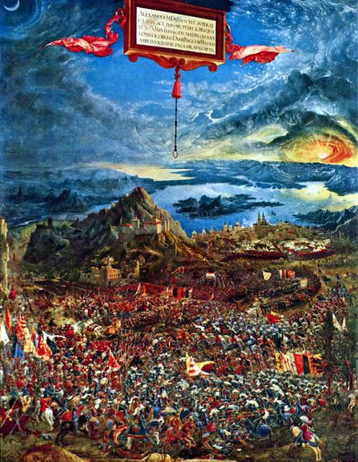 Német: Historienzyklus: Alexanderschlacht (Schlacht bei Issus) A sándoriai csata Issusnál alkotó: Albrecht Altdorfer