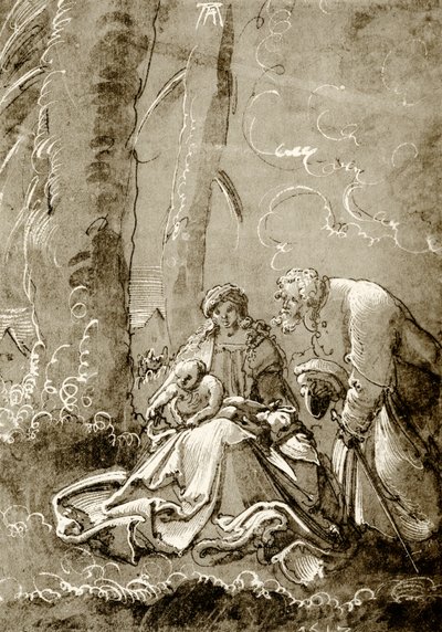 Szent család az erdőben alkotó: Albrecht Altdorfer