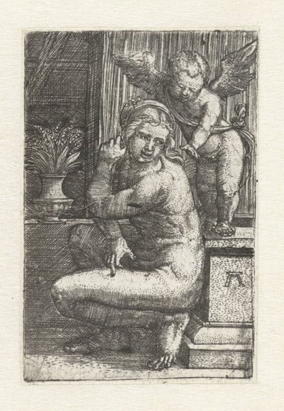 Térdelő Vénusz Ámorral alkotó: Albrecht Altdorfer