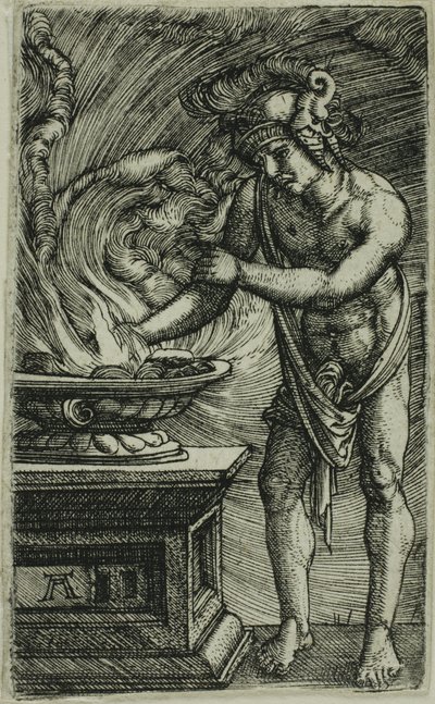 Mucius Scaevola égő keze alkotó: Albrecht Altdorfer