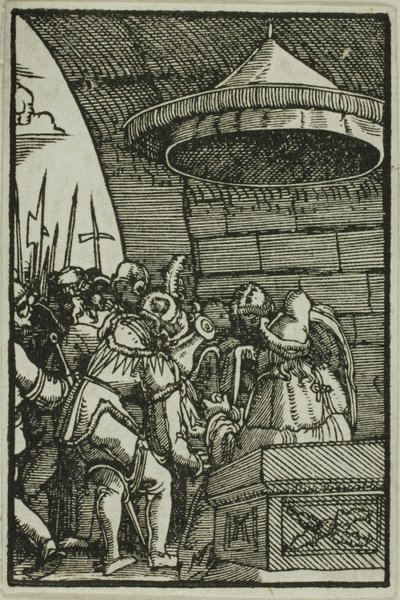 Pilátus kezet mos, Az ember bukása és megváltása c alkotó: Albrecht Altdorfer