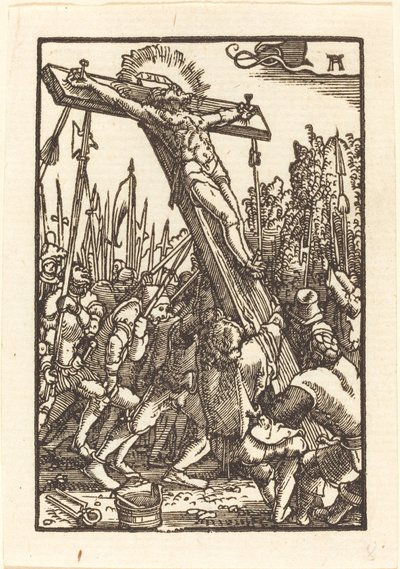 Kereszt emelése alkotó: Albrecht Altdorfer
