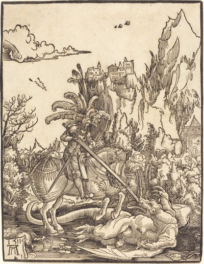 Szent György megöli a sárkányt alkotó: Albrecht Altdorfer