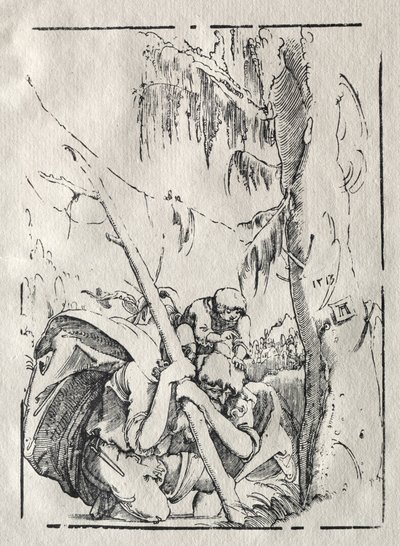Szent Kristóf átkel a vízen Krisztussal a vállán, 1513. alkotó: Albrecht Altdorfer