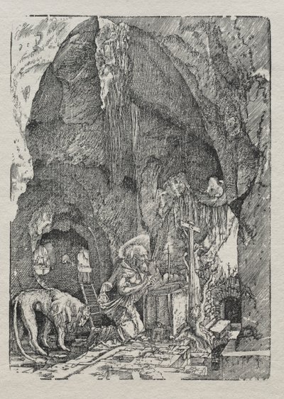 Szent Jeromos a barlangban alkotó: Albrecht Altdorfer