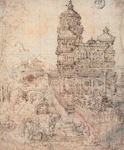 Susanna fürdőzés – Albrecht Altdorfer rajza (1480-1538 körül) alkotó: Albrecht Altdorfer