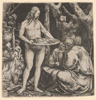 Két remete kísértése alkotó: Albrecht Altdorfer