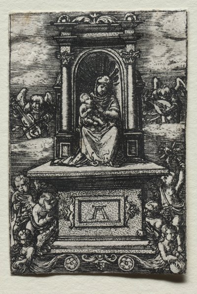 A ratisboni gyönyörű Szűz egy oltáron, nem sokkal 1520 után. alkotó: Albrecht Altdorfer