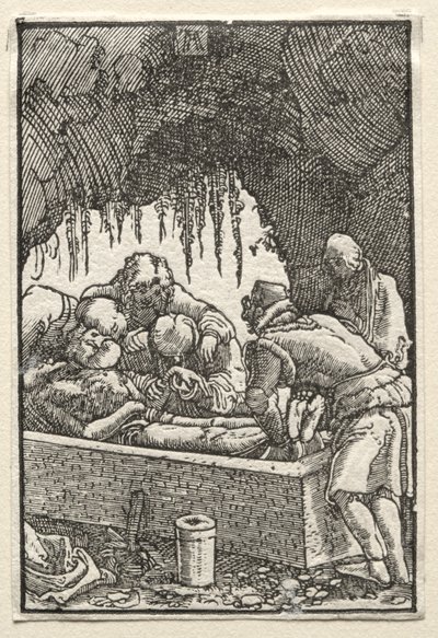 Az ember bukása és megváltása: Krisztus temetése, c. 1515. alkotó: Albrecht Altdorfer