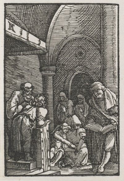 Az ember bukása és megváltása: Krisztus vitázik az orvosokkal, c. 1515. alkotó: Albrecht Altdorfer