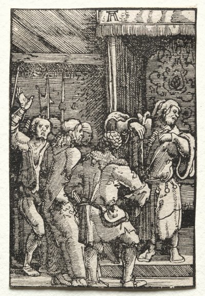 Az ember bukása és megváltása: Krisztus Kajafás előtt, c. 1515. alkotó: Albrecht Altdorfer