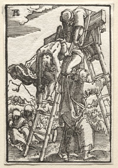 Az ember bukása és megváltása: Leszállás a keresztről, c. 1515. alkotó: Albrecht Altdorfer