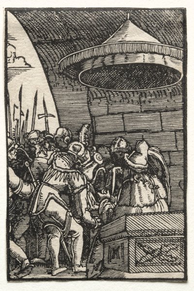 Az ember bukása és megváltása: Pilátus kezet mos, c. 1515. alkotó: Albrecht Altdorfer