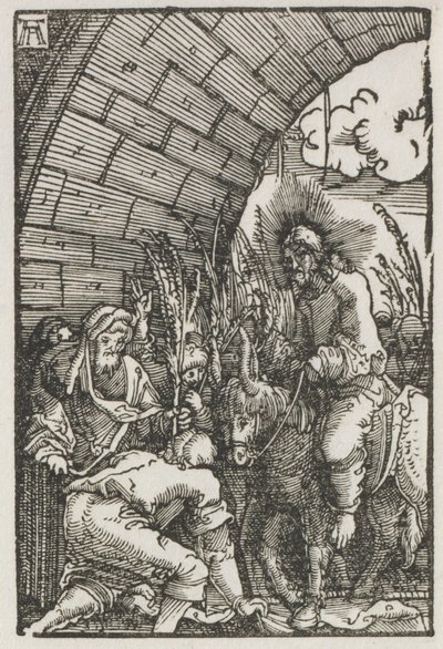 Az ember bukása és megváltása: Belépés Jeruzsálembe, c. 1515. alkotó: Albrecht Altdorfer